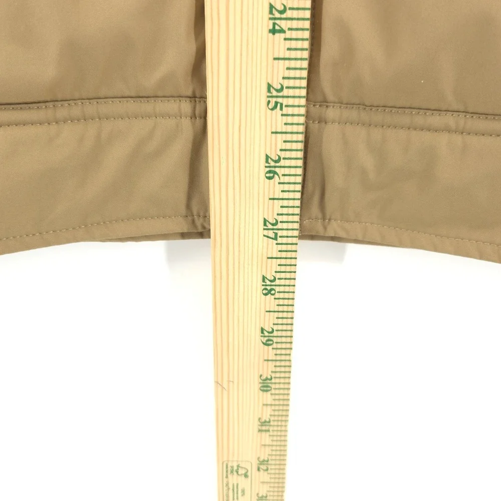 VTG Polo Ralph Lauren Lined Full-Zip Jacket Mens XL Hidden Hood‎ Tan